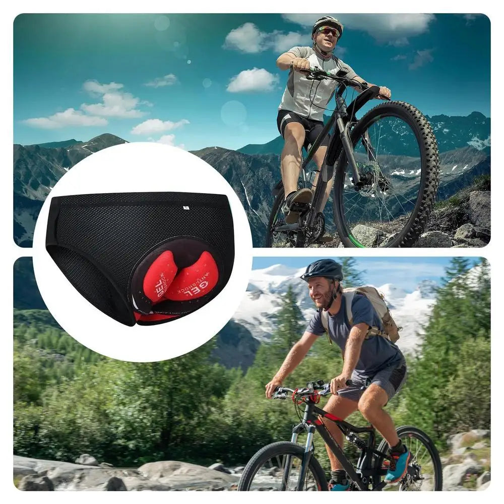Biker Cycle Undershorts Padded Biking Shorts Breathable Cycling Underwear Adsorbent Biking Liner Shorts Comfortable Biking