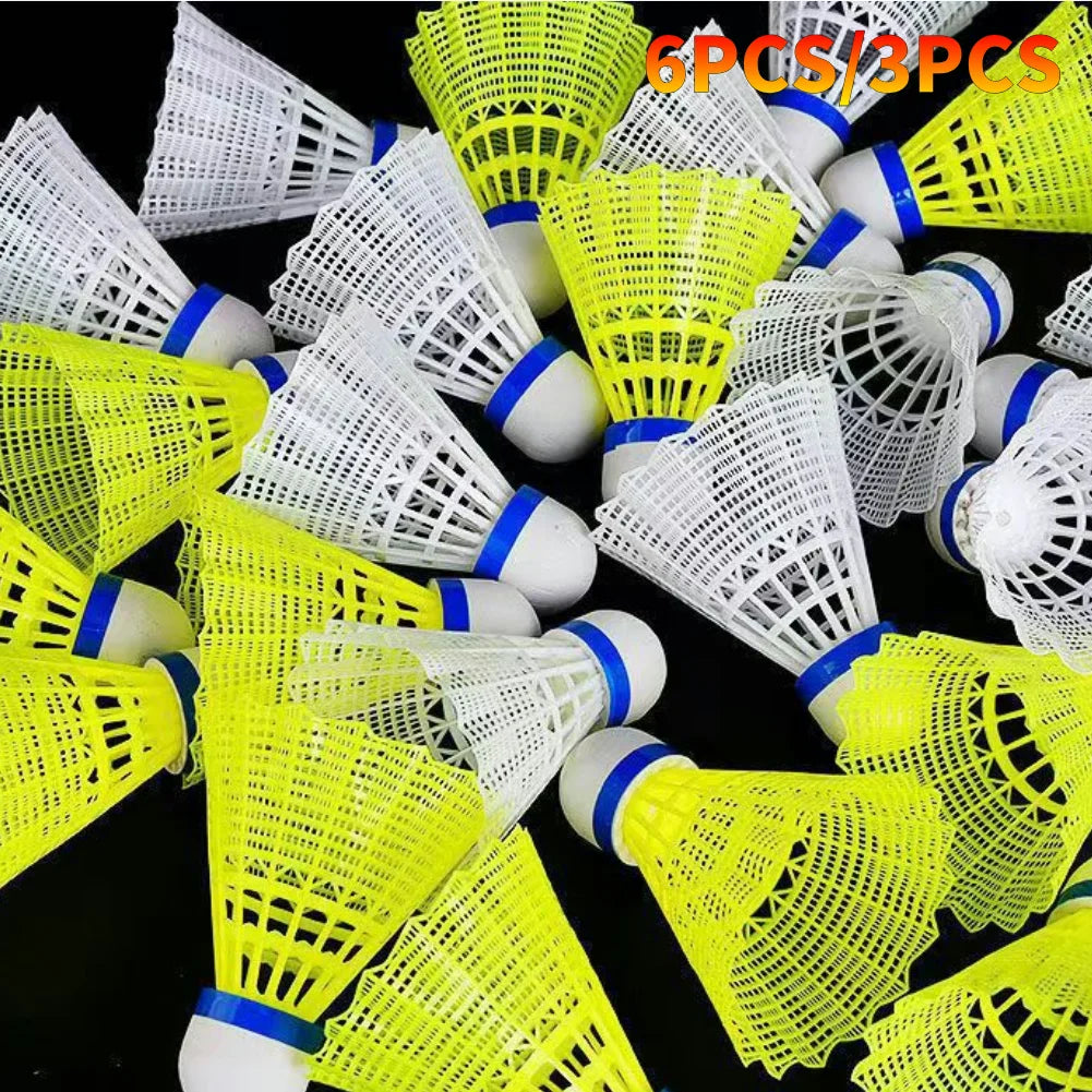3/6 Pcs High Speed Badminton Birdies Great Stability Badminton Ball Outdoor & Indoor Use Nylon Badminton for Beginner Practice