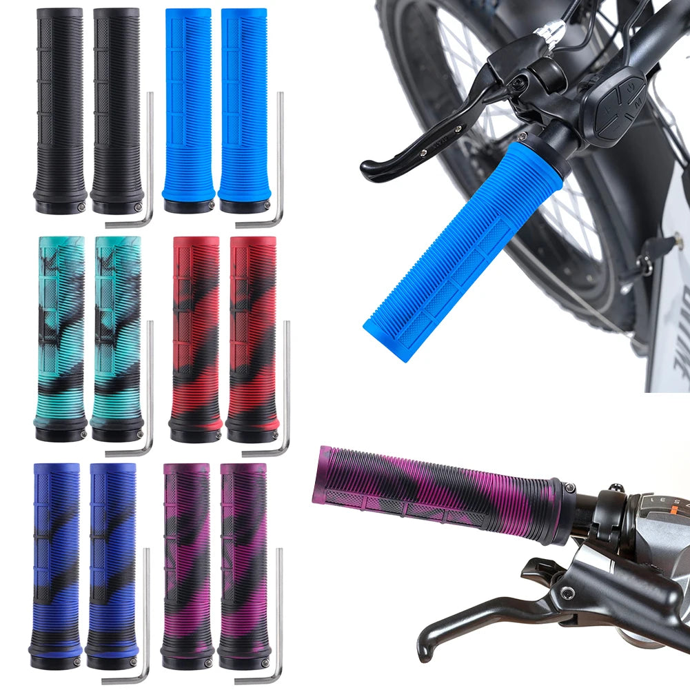 Bicycle Handle Bar Grips Shock Absorbing MTB Mountain Bike Handlebar Cover TPR Cycling Grips for 22.2mm Handlebar