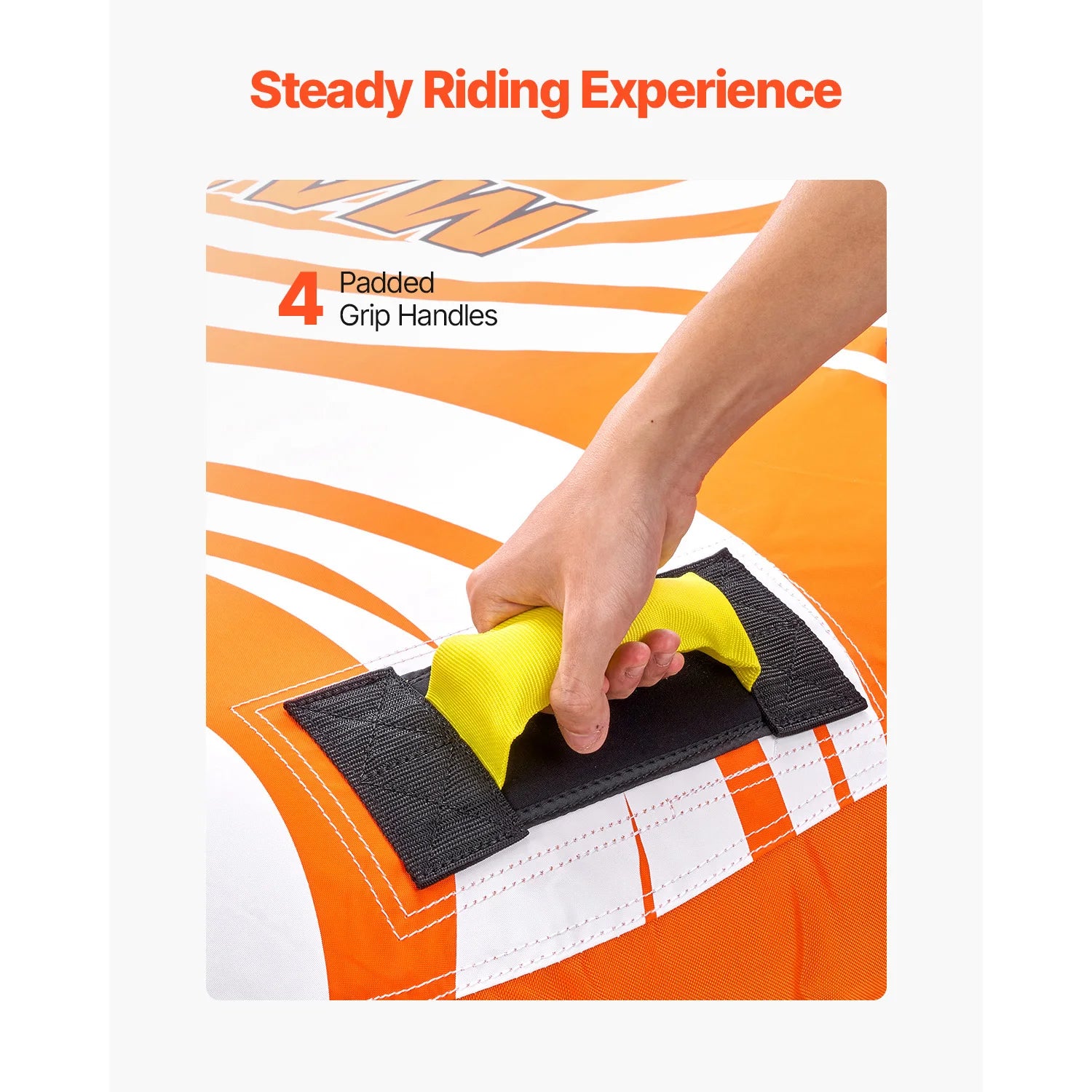 SucceBuy 1-2Riders Towable Tubes for Boating Inflatable Towable Tube for Boat to Pull 340lbs Boat Tubes with Fin for Water Sport