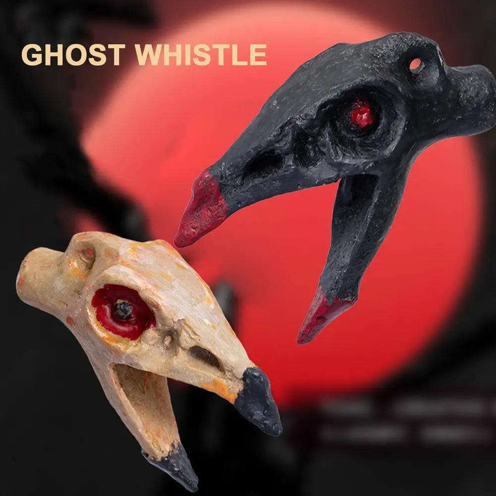 Aztec Outpost Whistles Unique Scary Prank Death Whistle Bone-Chilling Sounding Skull Shape Whistle Loud Ornament