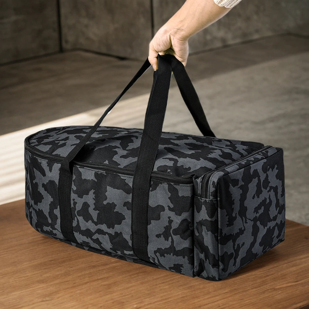 Fishing Boat Storage Bag Water Repellent Fishing Tackle Bag Double Zipper Bait Boat Storage Bag with Handle Fishing Equipment