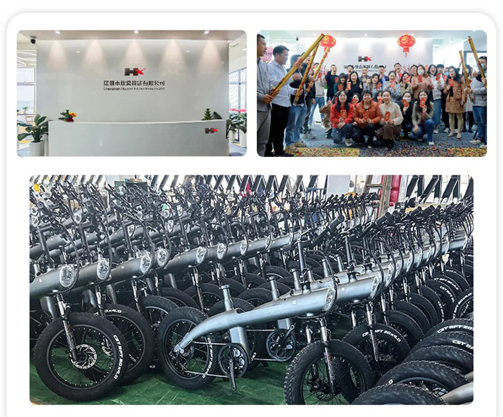 HX V8 1000W Adults Electric Bike Bicycle 48V 20AH 20 Inch Fat Tire electric bikes ebike Mountain Oil Brake 1000W Ebikes
