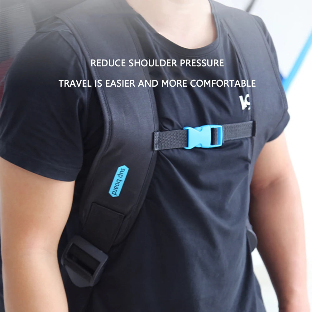 Portable Paddle Board Bag Carrier Large Capacity 80L/105L Inflatable Paddle Backpack with Side Small Pocket for Outdoor Surfing