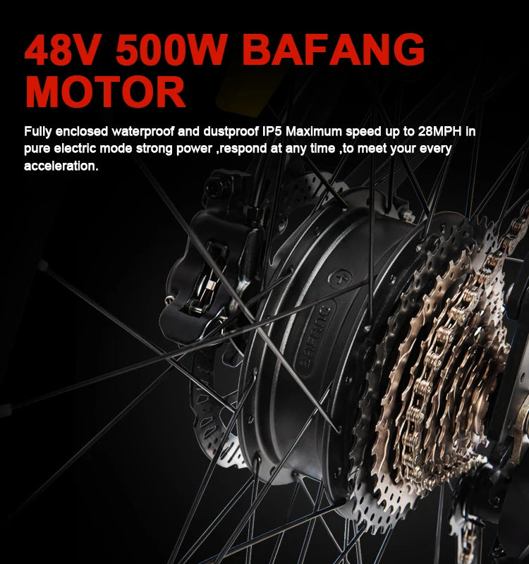 HedaTX GS9 adult E-bike 500W  ebike 48V 16Ah battery city ebike,29 inch tires Commuting electric bicycle