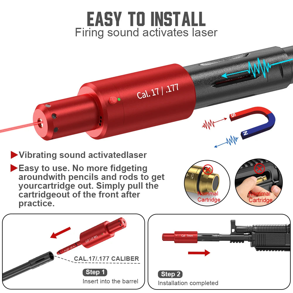 CAL.17 177 multifunctional magnetic red green light trainer, dual-purpose for training and calibration