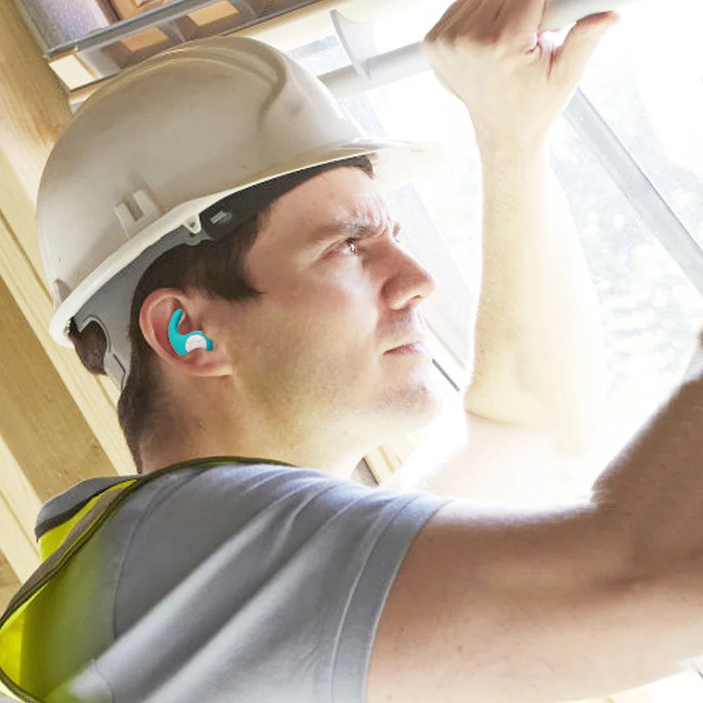 3-Layer Noise Sleeping Ear Plugs Sound Insulation Silicone Ear Protection Earplugs Washable Anti-Noise Earplugs for Showering