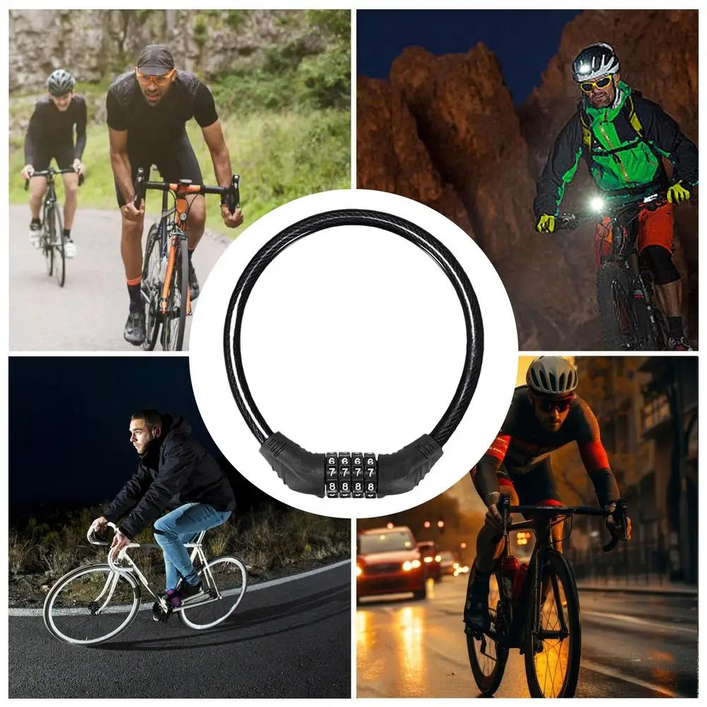 Anti-Theft Bicycle Combination Lock Combination Bikes Lock 4 Digit Heavy Duty Keyless Bicycles Lock For Electric Scooter Bikes