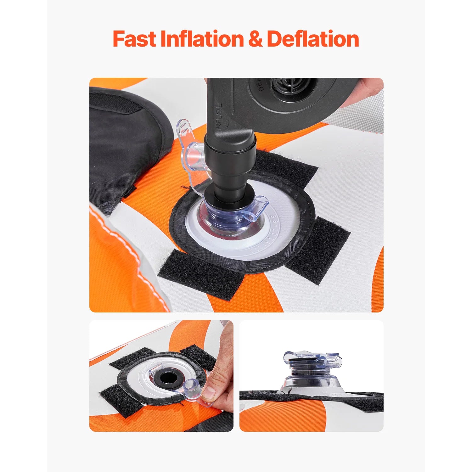 SucceBuy Towable Tubes for Boating 2Person Inflatable Boat Tubes 340lbs Water Sport Tubes for Boat to Pull-with 840D Full Nylon