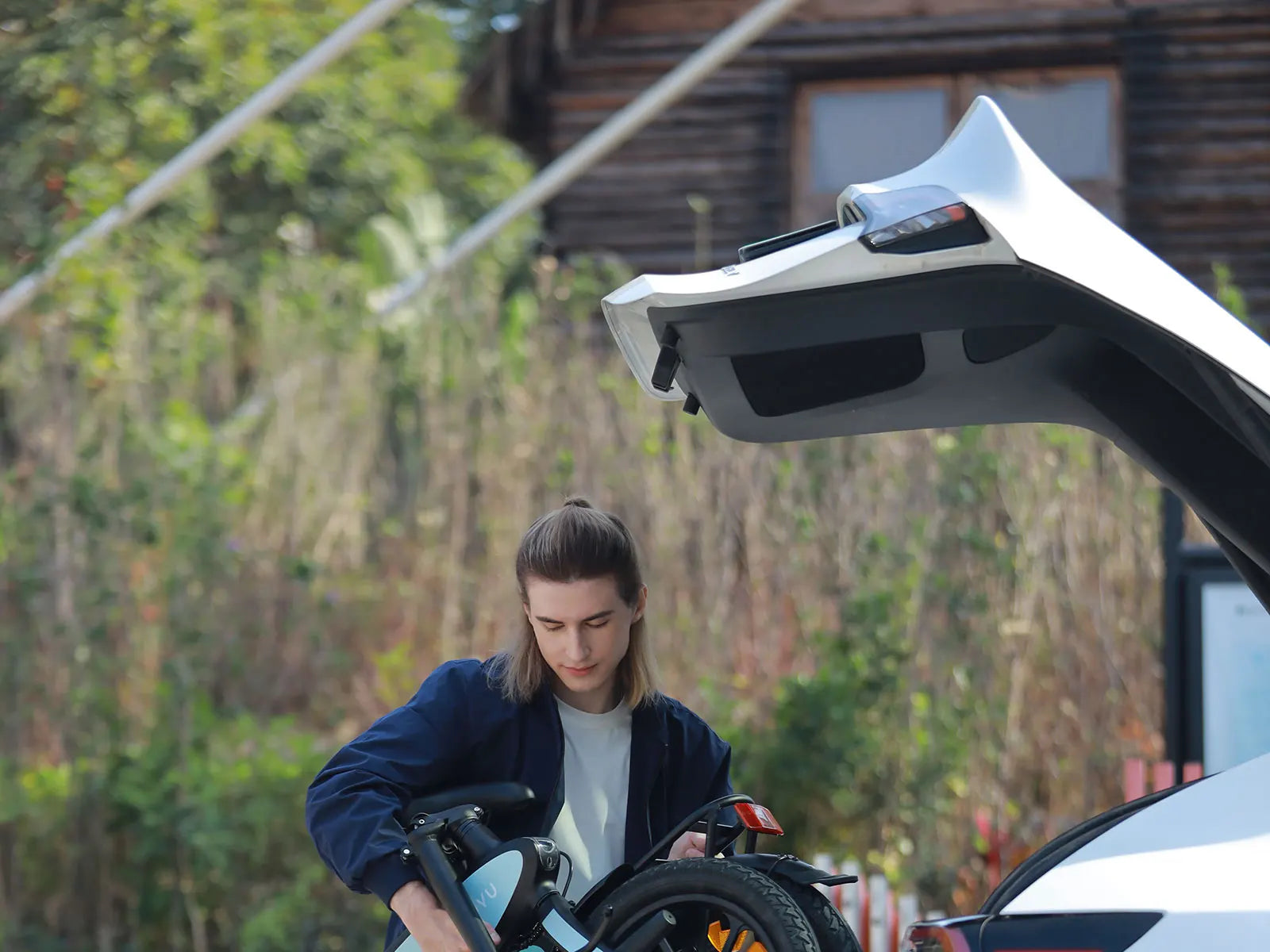 DYU C2 Adult Electric Bicycle, 250W city ebike, 48V 7.5AH E-bike, 16  Tire Foldable Electric Bike