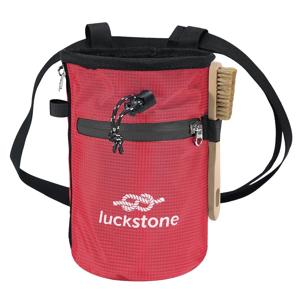 Waterproof Chalk Bag Bucket With Chalk Brush Climbing Pockets Bouldering Brush Rock Climbing Brush Chalk Climbing Accessories