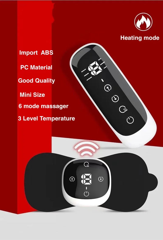 Wireless TENS Unit EMS Heating Muscle Stimulator Electric Pulse Massage  Menstrual Pain Relief Therapy Device for Neck Full Body