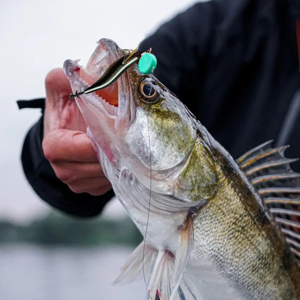 Wooden Shrimp Squid Hook Fluorescent Artificial Fishing Baits Realistic Simulation Fish Luring Tools For Sea Freshwater