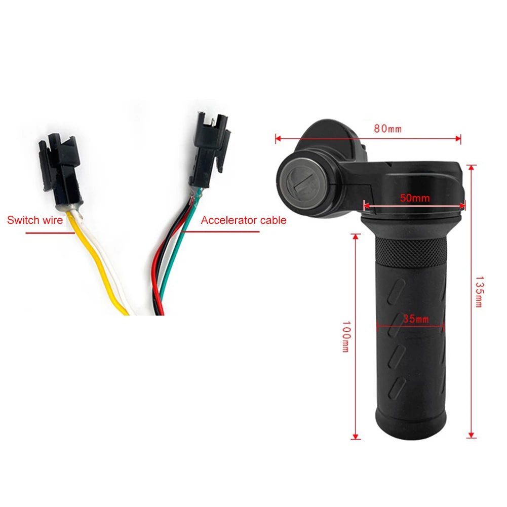 Electric Bike Scooter Twist Throttle Grip Universal Voltage E-Bike Throttle Grip Scooter Handle Vehicle Speed Regulating Handle