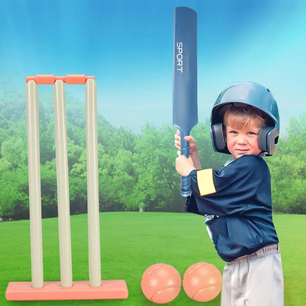 Multifunctional Kids Cricket Set Outdoor Playing Cricket Bat Stump Parent Child Interactive Sports Game For Backyard