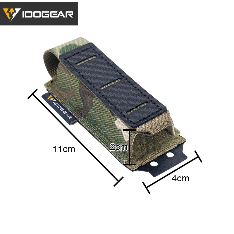 IDOGEAR Carbon Fiber Tactical Mag Pouch 9mm Single Carrier MOLLE Compatible Quick Drain Anti-slip Lightweight  IG-BG3589