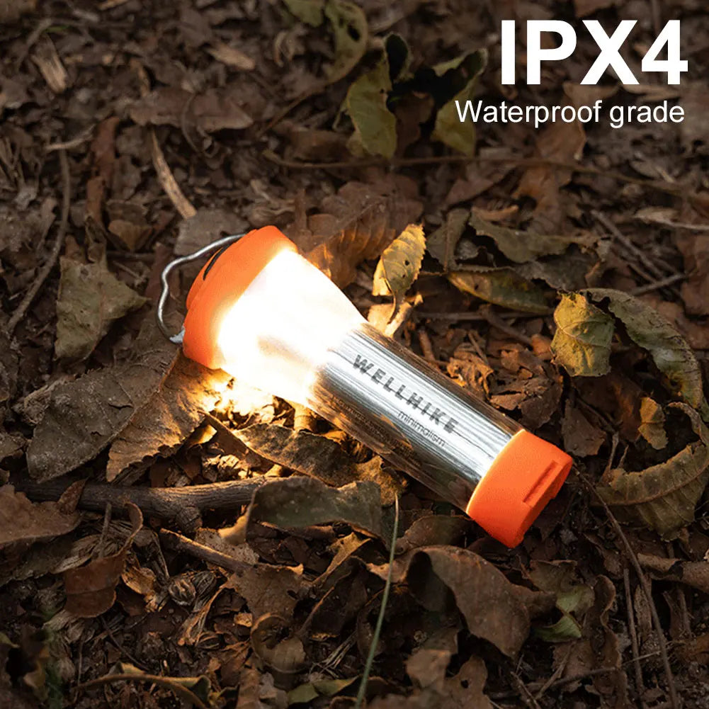 WELLHIKE LED Portable Tent Lamp with Magnetic Base Handheld Emergency Light USB Charging Flashlight for Outdoor Camp Hike Gadget