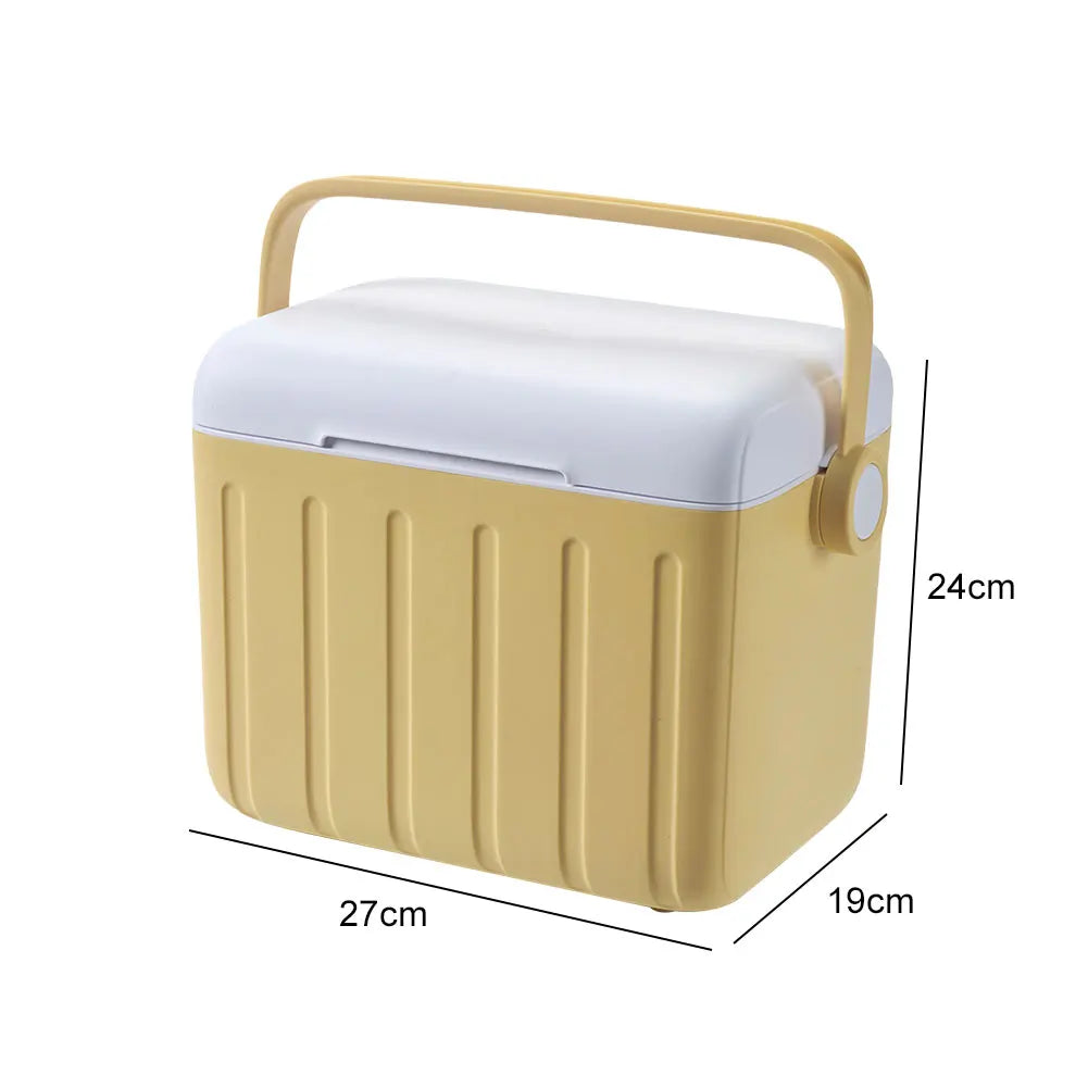 5/6L Portable Outdoor Incubator Large Capacity Food Storage Box Cooler Ice Bottle Cooler Mini Fridge Camping Refrigerator