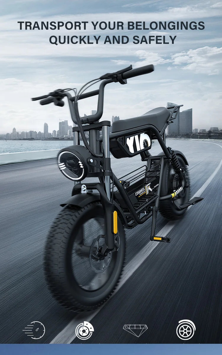 Coswheel Ebike Y16 Adult Electric Bike 1000W 48V 15AH Commuting Fat Tire E-Bike Mountain Electric Bike Off-Road Electric bicycle
