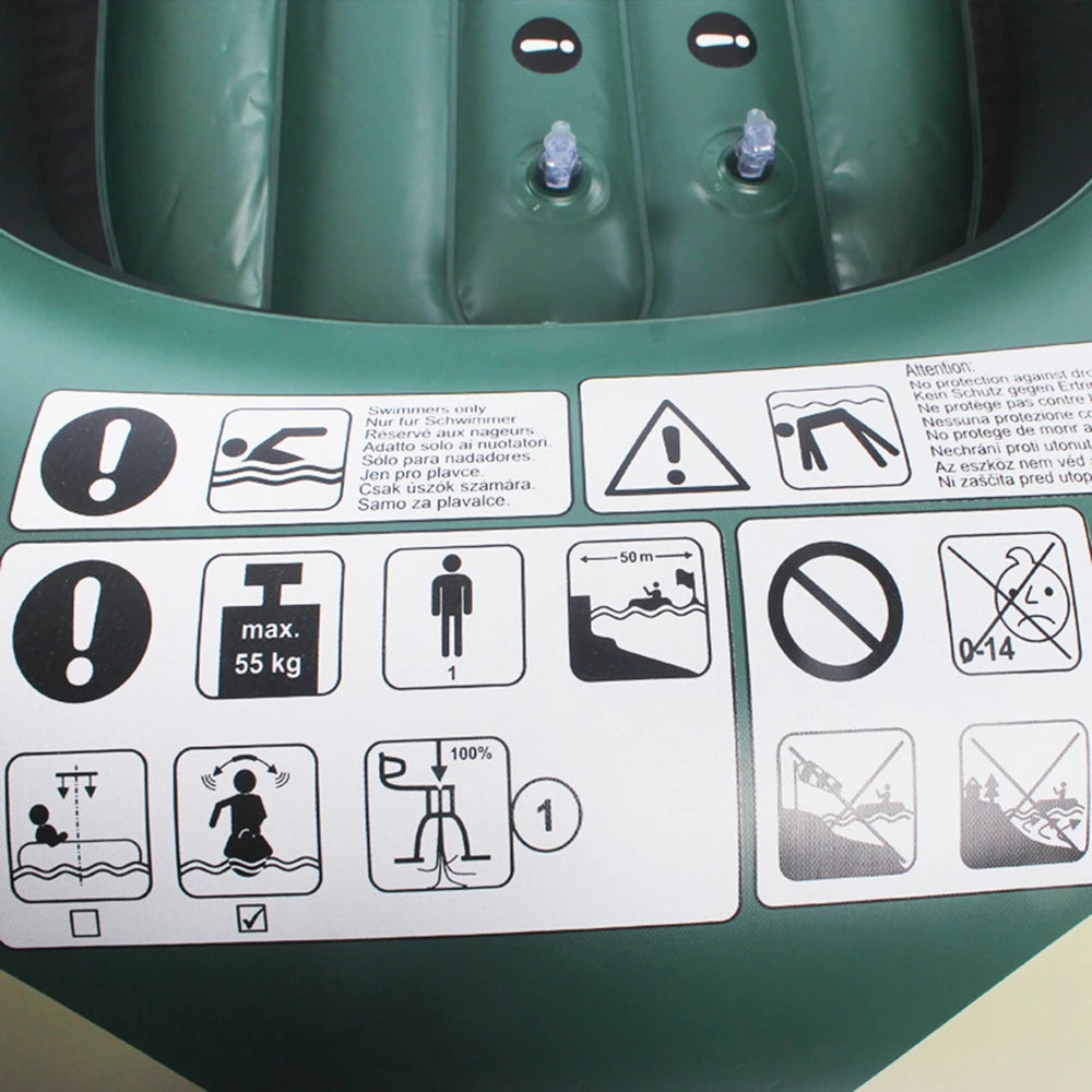 Inflatable Boat Kayak Canoe Fishing Boat With Double Valve For Parent-Child Interaction Family Swimming Pool Activities