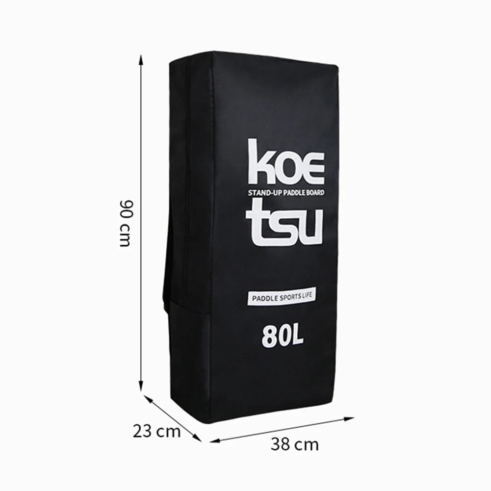 Portable Paddle Board Bag Carrier Large Capacity 80L/105L Inflatable Paddle Backpack with Side Small Pocket for Outdoor Surfing