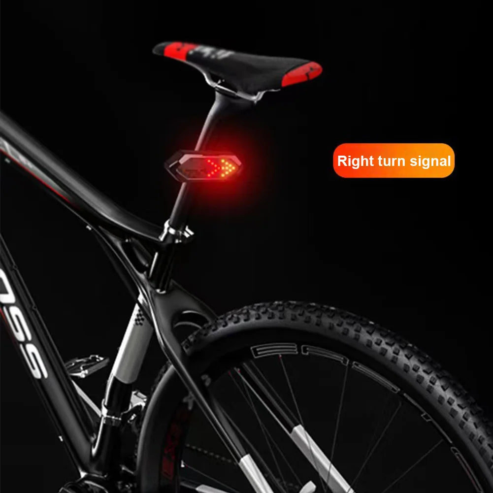 Bike Turn Signal Lights IPX4 Waterproof Rear Warning LED Lights Remote Bicycle Rear Light Bike Wireless Remote Control Taillight