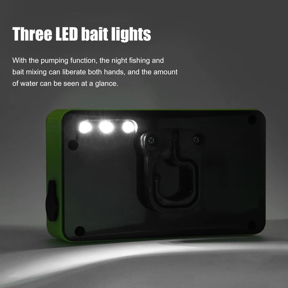 Fish Bucket Oxygen Water Pump with LED Bait Lights Submersible Aeration Device Fishing Oxygenation Air Pump Fishing Accessories
