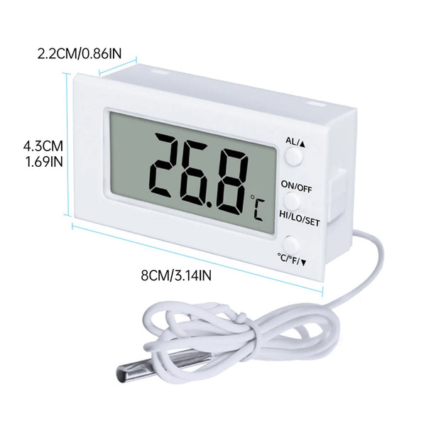 -50~300℃ Electronic Thermometer With Alarm Function LCD Digital Display 1M Temperature Sensor For Temperature Monitoring