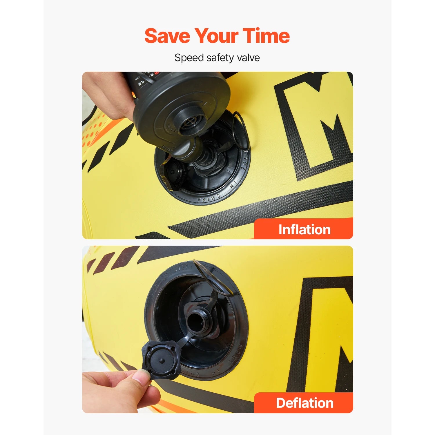 SucceBuy Booster Ball Towable Tube Rope Performance Ball w/ Speed Safety Valve PVC Inflatable Booster Ball for Boat& Water Sport