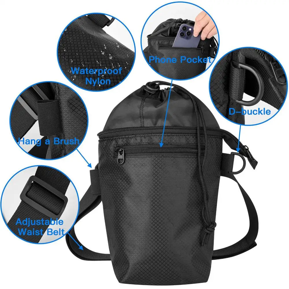 Magnesia Sack Rock Climbing Chalk Bag Waterproof Pocket for Weight Lifting Outdoor Bouldering Magnesia Pouch Climbing Equipment