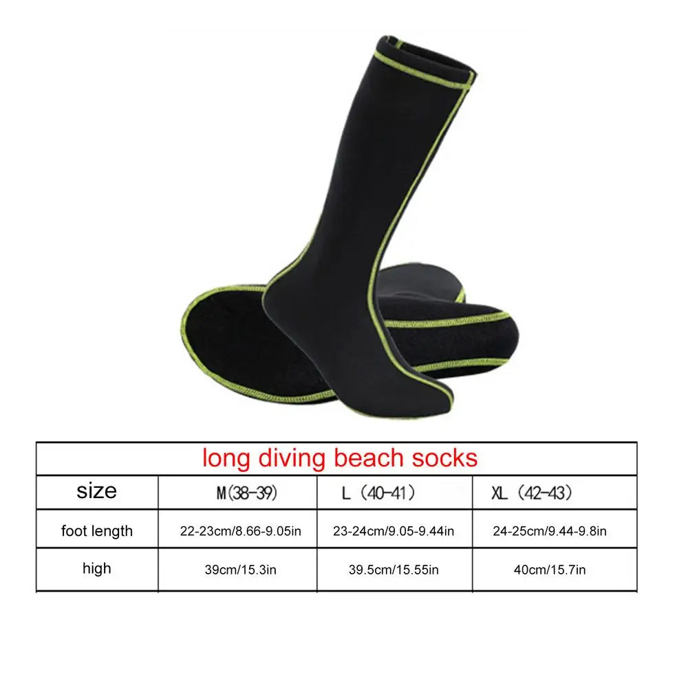 Wetsuit Socks Non-Slip Insulated Neoprene Elastic Diving And Surfing Socks For Cold Water Durable Knee Length neoprene socks