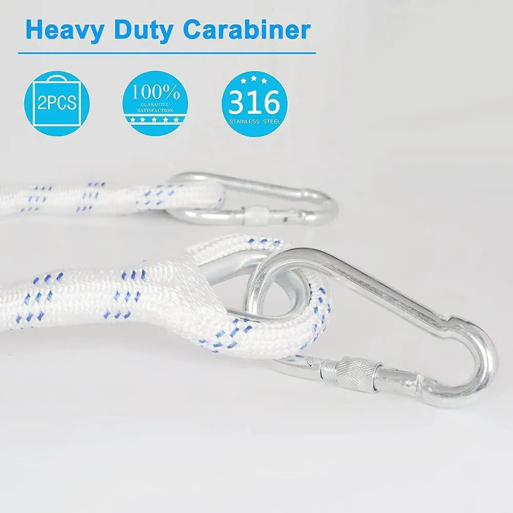 4 Layer Portable Soft Rope Ladder Nylon Inflatable Boat Boarding Steps Reusable Yacht Side Hanging Ladder for Kayak Canoe