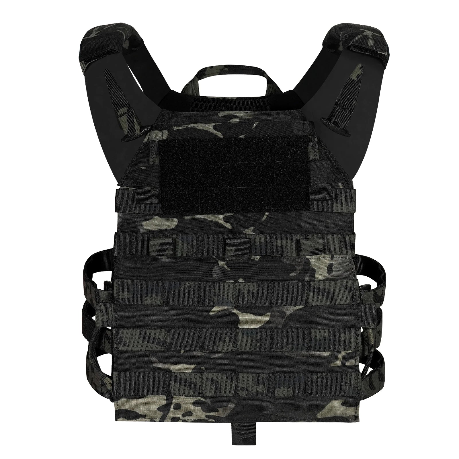 KRYDEX 500D Nylon Tactical Vest Jumpable Plate Carrier MOLLE Front Flap Panel Backpack Hunting Ranger Green Camo Men's Vest