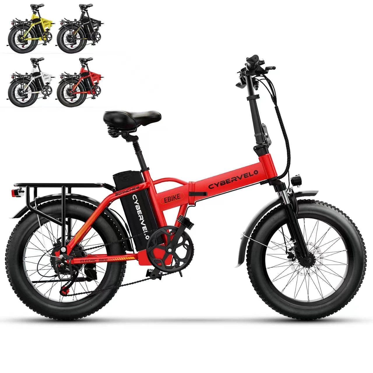 1000W Folding Electric Bike, 48V 20AH Large Removable Battery E Bike, 30+MPH, 80 Miles Max Range, 20