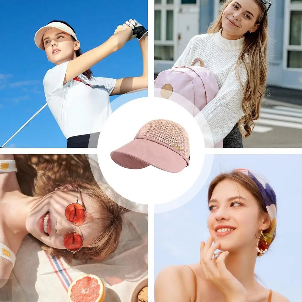 Sun Visor Hats For Women Sun Straw Hat With UV Protection Wide Brim Enlarged Rounded Edge For Women Girlfriend