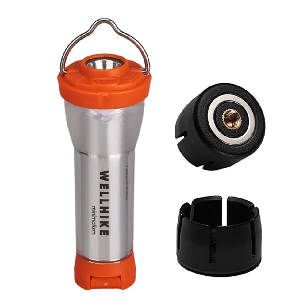 WELLHIKE LED Portable Tent Lamp with Magnetic Base Handheld Emergency Light USB Charging Flashlight for Outdoor Camp Hike Gadget