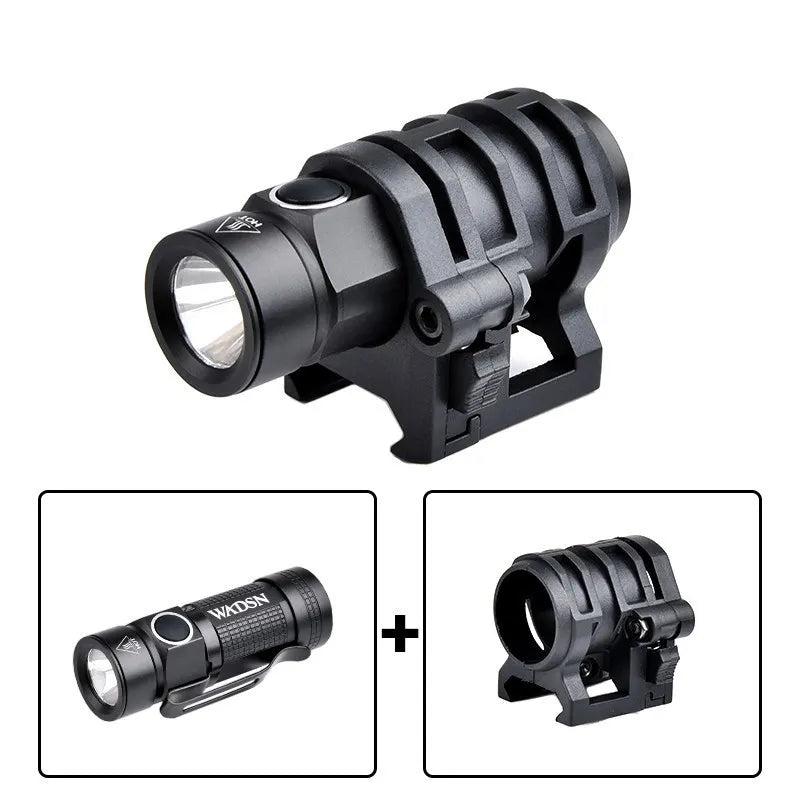 WADSN Metal Mini Weapon Tactic Airsoft white Strobe FAST Helmet Flashlight LED Flashlight Fit 20mm Rail Scout Hunting Light
