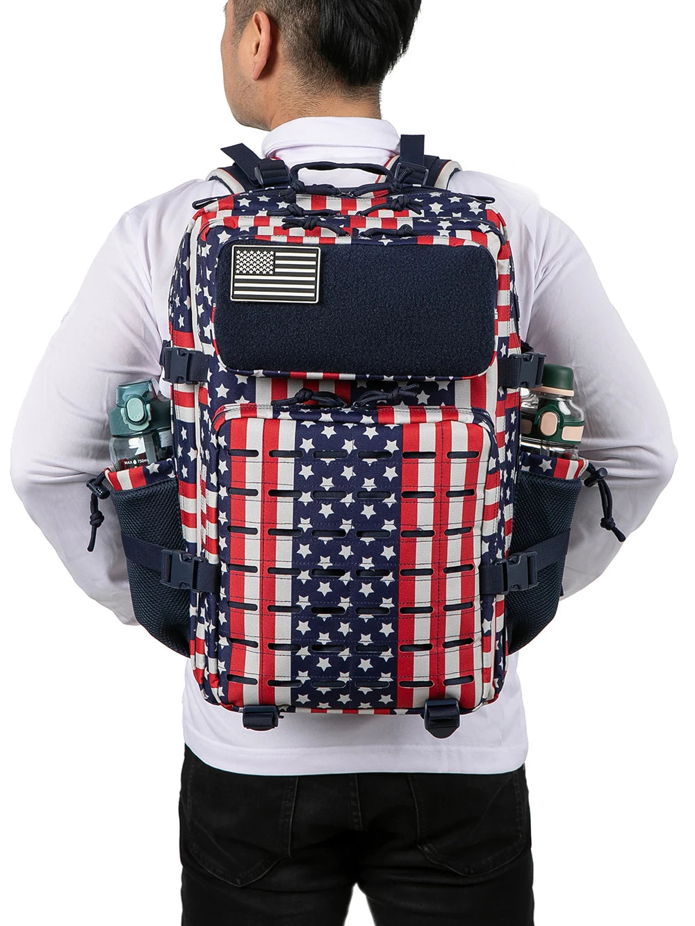 45L Men's and Women's Tactical Backpack Outdoor Camping Equipment Backpack Hiking Backpack Travel Backpack with Double Cup Holde