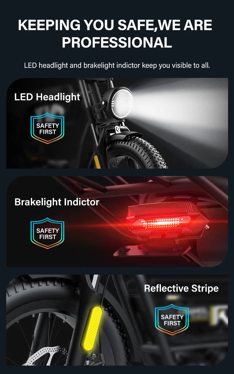 Coswheel Ebike Y16 Adult Electric Bike 1000W 48V 15AH Commuting Fat Tire E-Bike Mountain Electric Bike Off-Road Electric bicycle