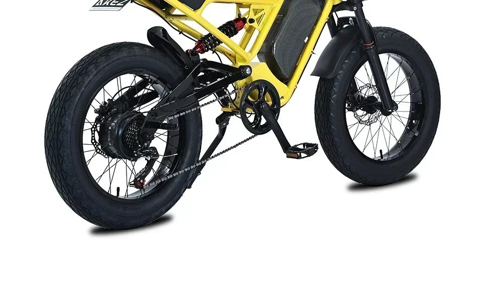 Ebike AKEZ 1500W 48V 18AH Electric Bicycle Full Suspension Removable Battery Fat Tire Hydraulic Brake Adult Electric Bicycle.