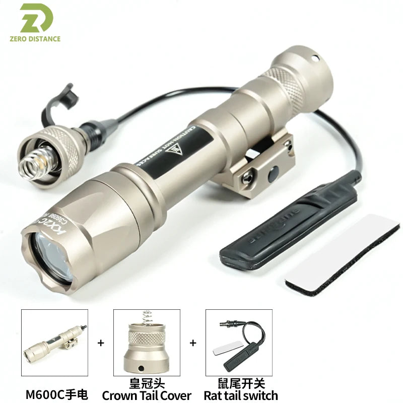 Tactical SF X300 X300U Ultra Metal Flashlight Strobe Scout Light M300C M600C PEQ Airsoft Hunting Weapon Flashlight Fit 20mm Rail