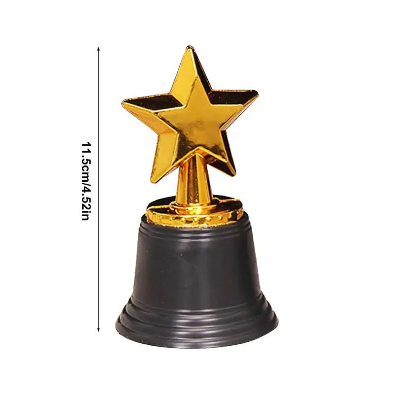 Star Gold Award Trophies Recognition Award Golden Trophies Prize for Kids Party Favors Props Rewards Winning Prizes