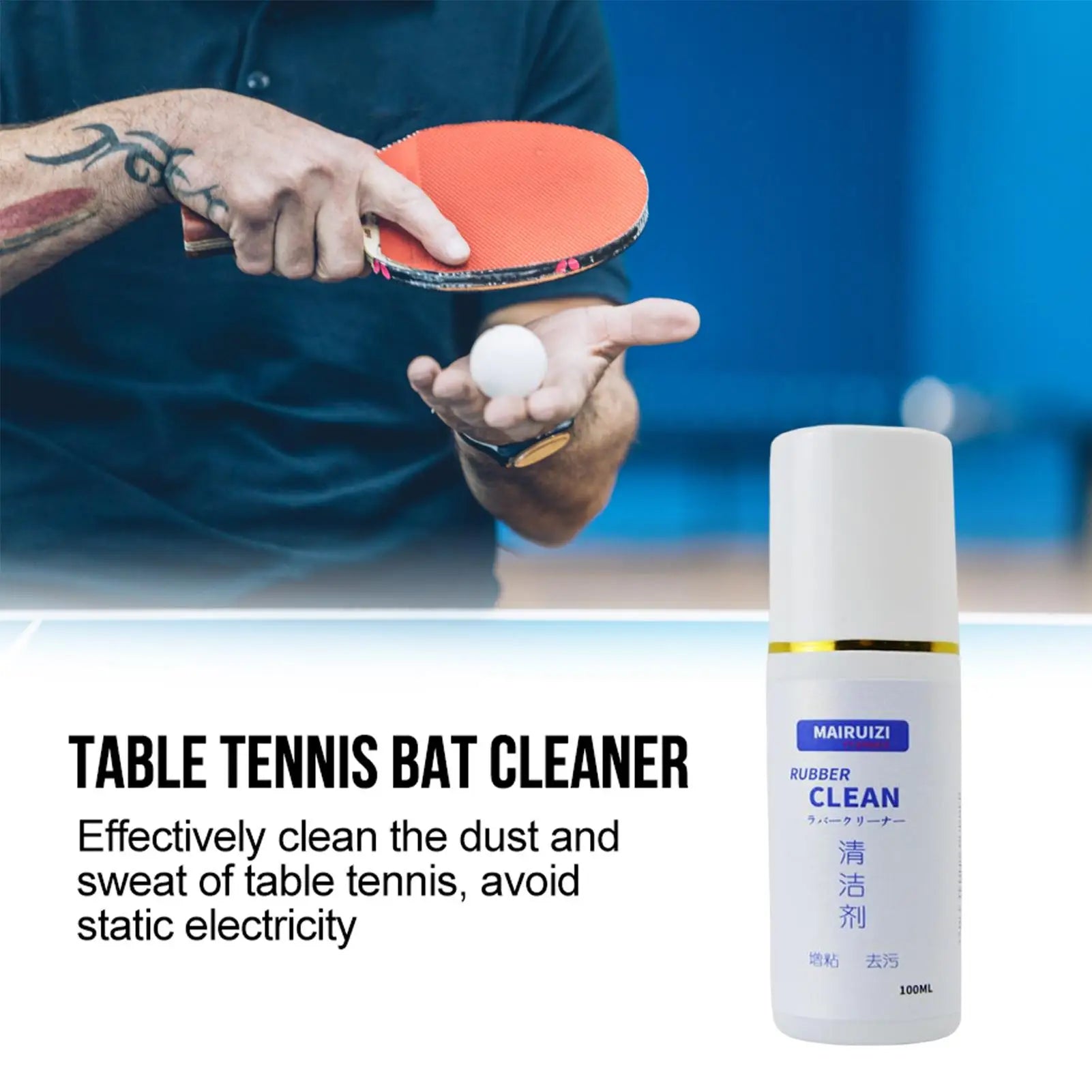 Table Tennis Rubber Cleaner Table Tennis Rubber Cleaning Spray Cleaning Spray Bottle For Table Tennis Cleaning 100ml Bottle