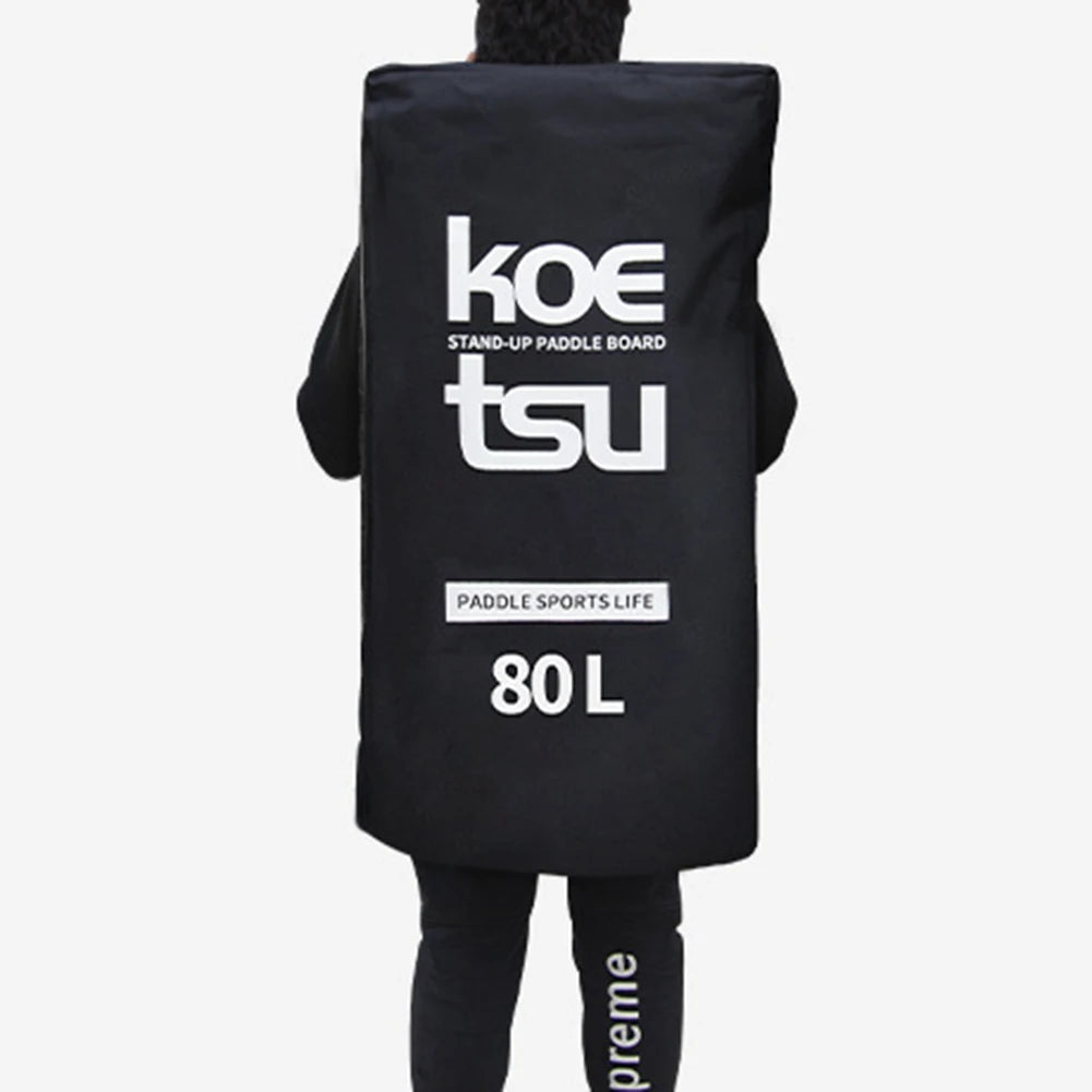 Portable Paddle Board Bag Carrier Large Capacity 80L/105L Inflatable Paddle Backpack with Side Small Pocket for Outdoor Surfing