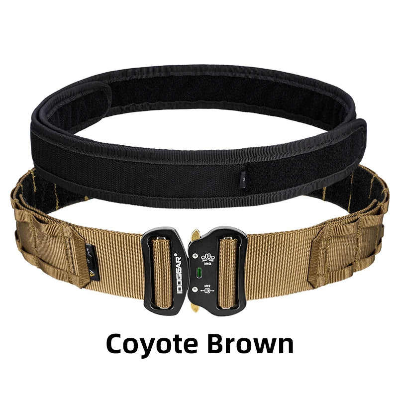 IDOGEAR 2 inch Tactical Belt Combat Quick Release Buckle MOLLE  Hunting Combat Belt Durable 3414