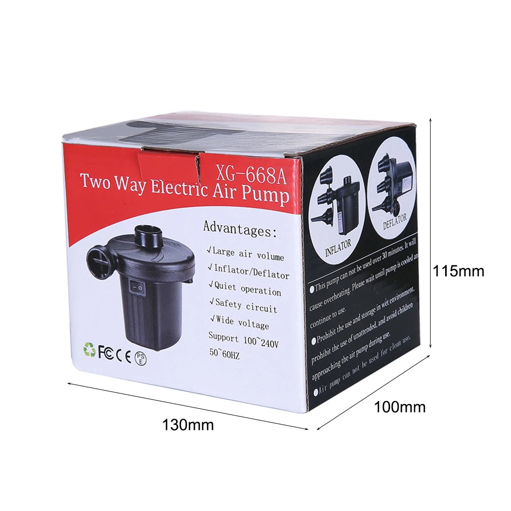 2 In 1 Air Filling Inflator 220V Air Extraction Pump with Nozzles Household Lightweight Multipurpose for Mattress Swimming Pool