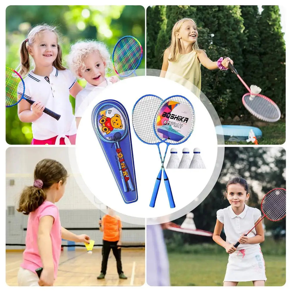 Badminton Rackets Set 2pcs Professional Portable Badminton Rackets With Carrying Bag And 3 Badminton Balls Team Sports Equipment