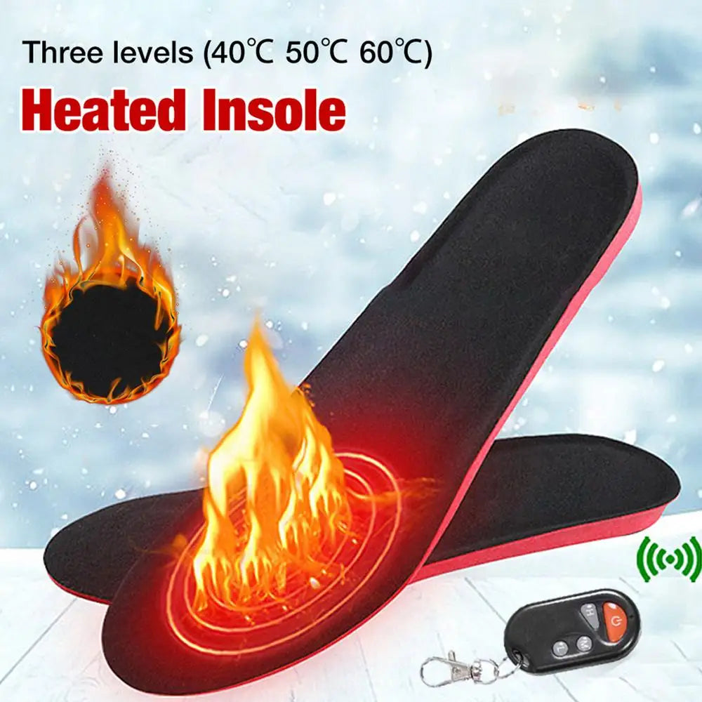 USB Heated Shoe Insoles Rechargeable Electric Foot Warming Pad Feet Warmer Sock Pad Mat Winter Outdoor Sports Heating Insole