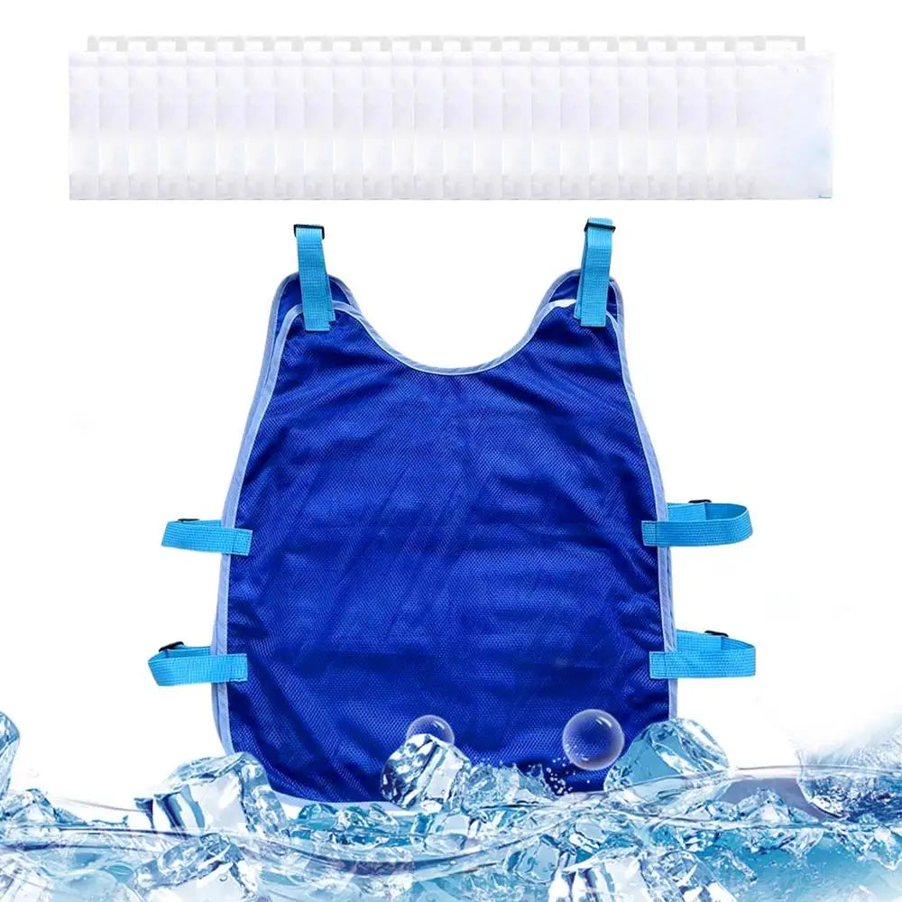Outdoor Summer Cooling Vest Ice Jacket Water Evaporative Cool Shirt High-Temperature Protective Clothes Sport Camping Supplies