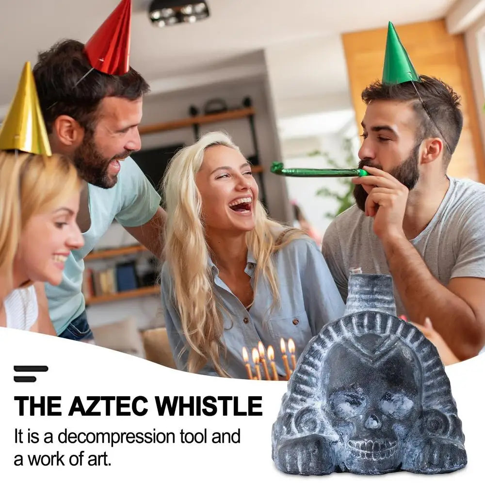 Authentic Aztec Whistle Loud Spookys Aztec Scary Death Whistle Realistic Human Screaming Aztec Ghost War Whistle Skull Head Toy